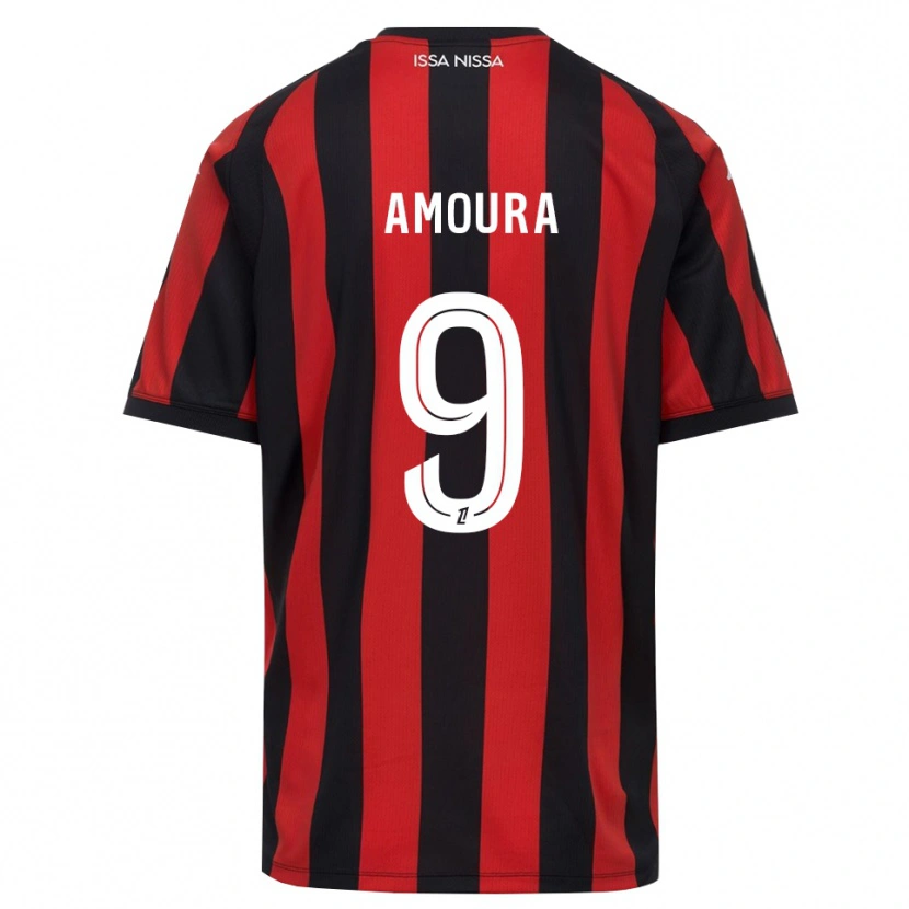 Danxen Hombre Camiseta Mohamed Amoura #9 Rojo Negro Blanco 1ª Equipación 2026/27 La Camisa México