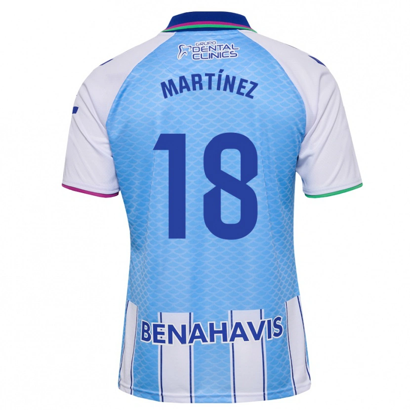 Danxen Mujer Camiseta Pablo Martínez #18 Azul Cielo Profundo Blanco 1ª Equipación 2026/27 La Camisa México
