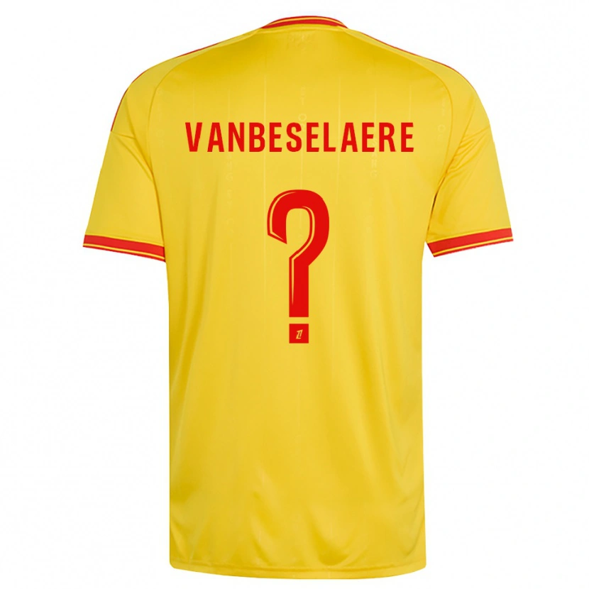 Danxen Mujer Camiseta Emmanuel Vanbeselaere #0 Oro Naranja Rojo 1ª Equipación 2026/27 La Camisa México