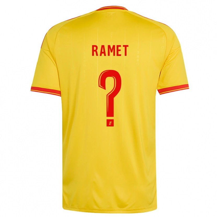 Danxen Mujer Camiseta Simon Ramet #0 Oro Naranja Rojo 1ª Equipación 2026/27 La Camisa México