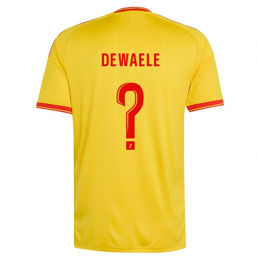Danxen Mujer Camiseta Florian Dewaele #0 Oro Naranja Rojo 1ª Equipación 2026/27 La Camisa México