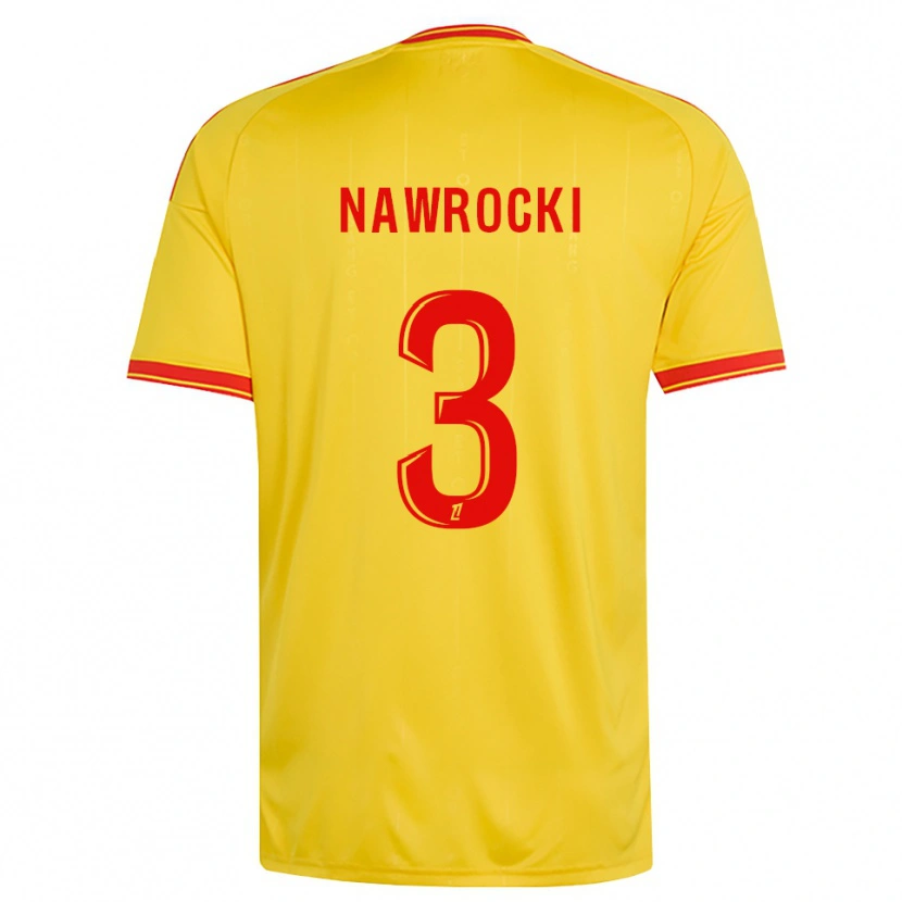 Danxen Mujer Camiseta Maik Nawrocki #3 Oro Naranja Rojo 1ª Equipación 2026/27 La Camisa México