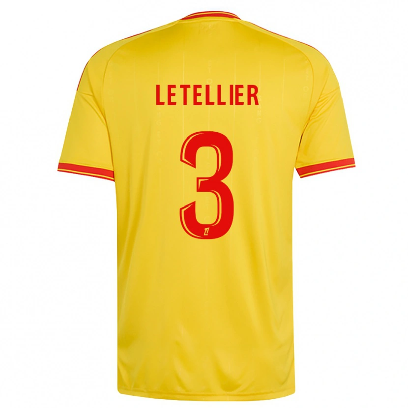 Danxen Mujer Camiseta Trévor Letellier #3 Oro Naranja Rojo 1ª Equipación 2026/27 La Camisa México