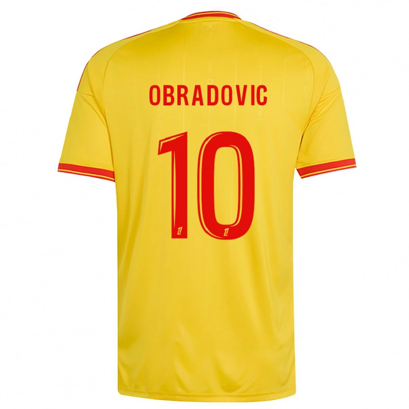Danxen Mujer Camiseta Ognjen Obradovic #10 Oro Naranja Rojo 1ª Equipación 2026/27 La Camisa México