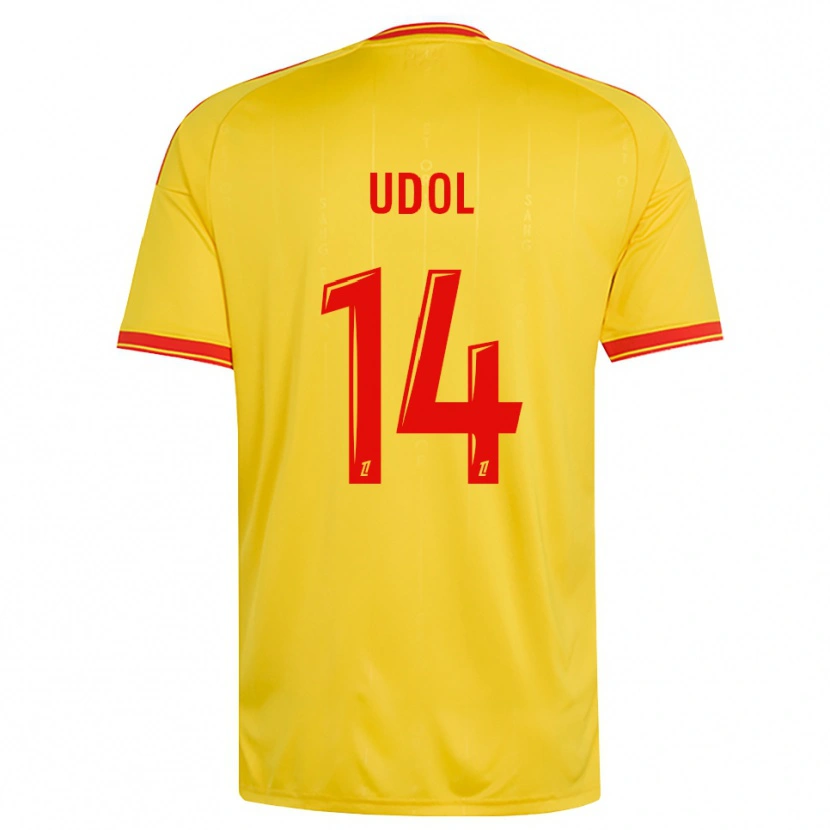 Danxen Mujer Camiseta Matthieu Udol #14 Oro Naranja Rojo 1ª Equipación 2026/27 La Camisa México