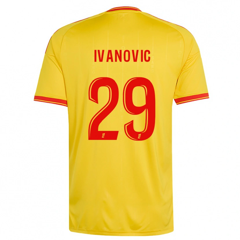 Danxen Mujer Camiseta Franjo Ivanović #29 Oro Naranja Rojo 1ª Equipación 2026/27 La Camisa México
