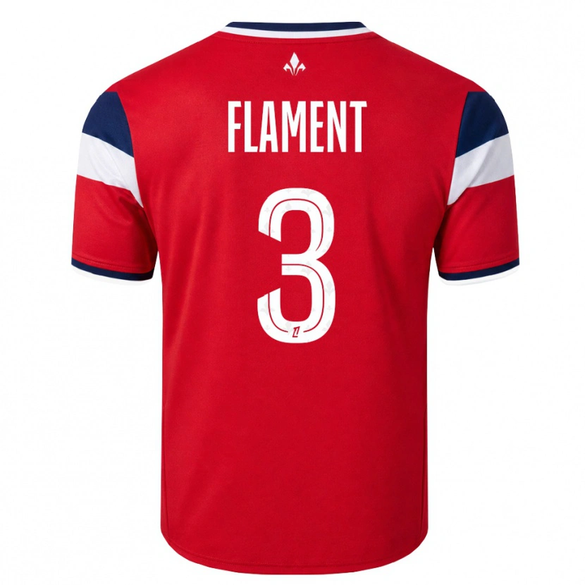 Danxen Mujer Camiseta Corentin Flament #3 Rojo Blanco Azul Real 1ª Equipación 2026/27 La Camisa México