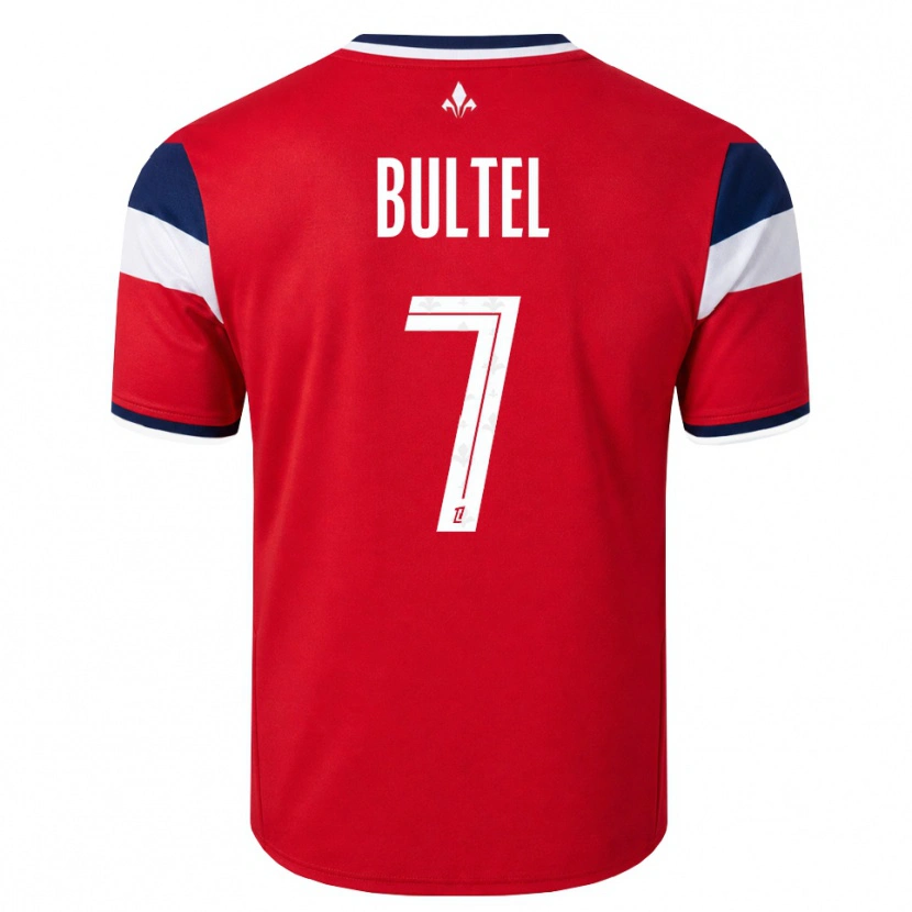 Danxen Mujer Camiseta Ludivine Bultel #7 Rojo Blanco Azul Real 1ª Equipación 2026/27 La Camisa México