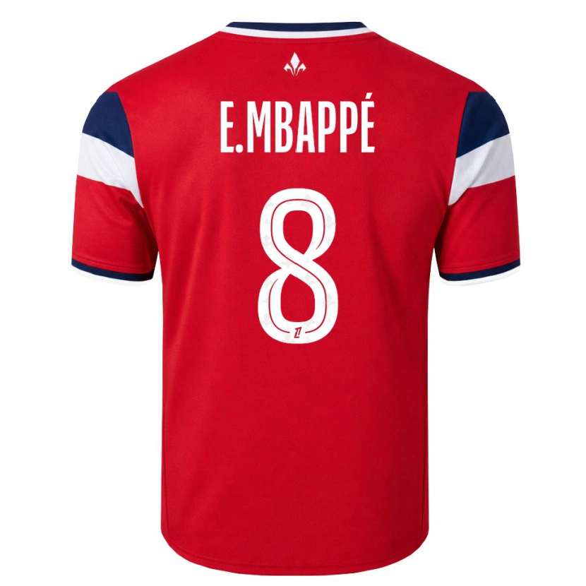 Danxen Mujer Camiseta Ethan Mbappé #8 Rojo Blanco Azul Real 1ª Equipación 2026/27 La Camisa México