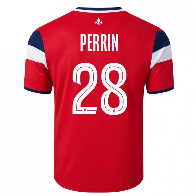 Danxen Mujer Camiseta Gaëtan Perrin #28 Rojo Blanco Azul Real 1ª Equipación 2026/27 La Camisa México