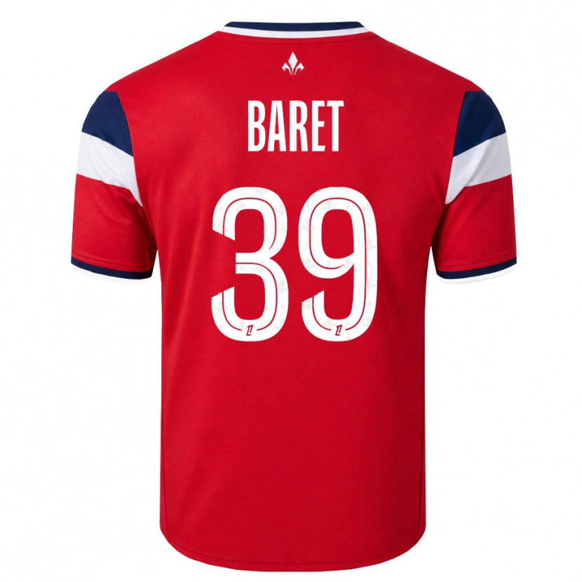 Danxen Mujer Camiseta Lilian Baret #39 Rojo Blanco Azul Real 1ª Equipación 2026/27 La Camisa México
