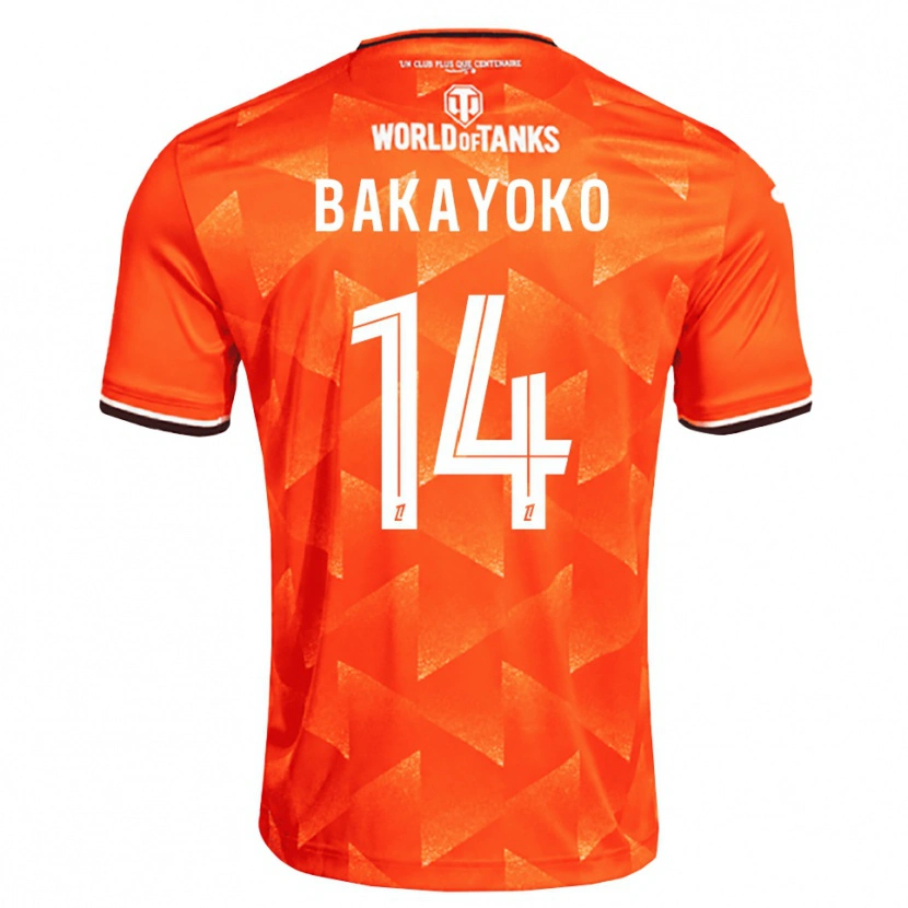 Danxen Mujer Camiseta Tiemoué Bakayoko #14 Naranja Blanco Negro 1ª Equipación 2026/27 La Camisa México