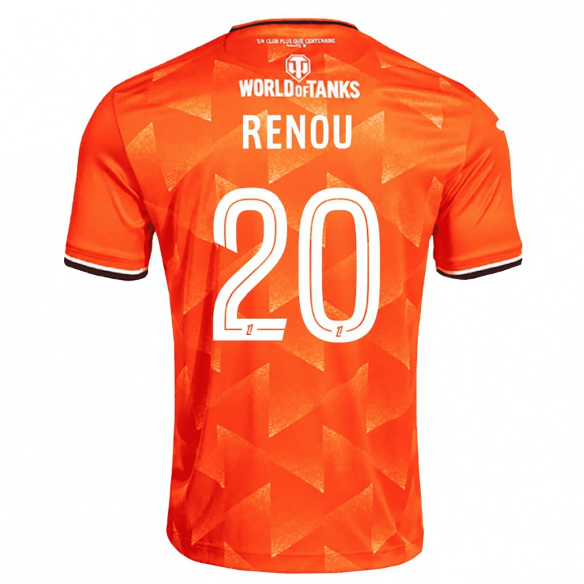Danxen Mujer Camiseta Camille Renou #20 Naranja Blanco Negro 1ª Equipación 2026/27 La Camisa México