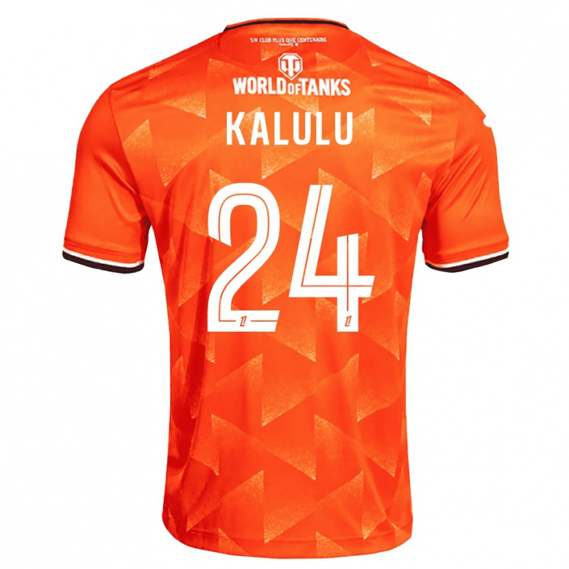 Danxen Mujer Camiseta Gédéon Kalulu #24 Naranja Blanco Negro 1ª Equipación 2026/27 La Camisa México