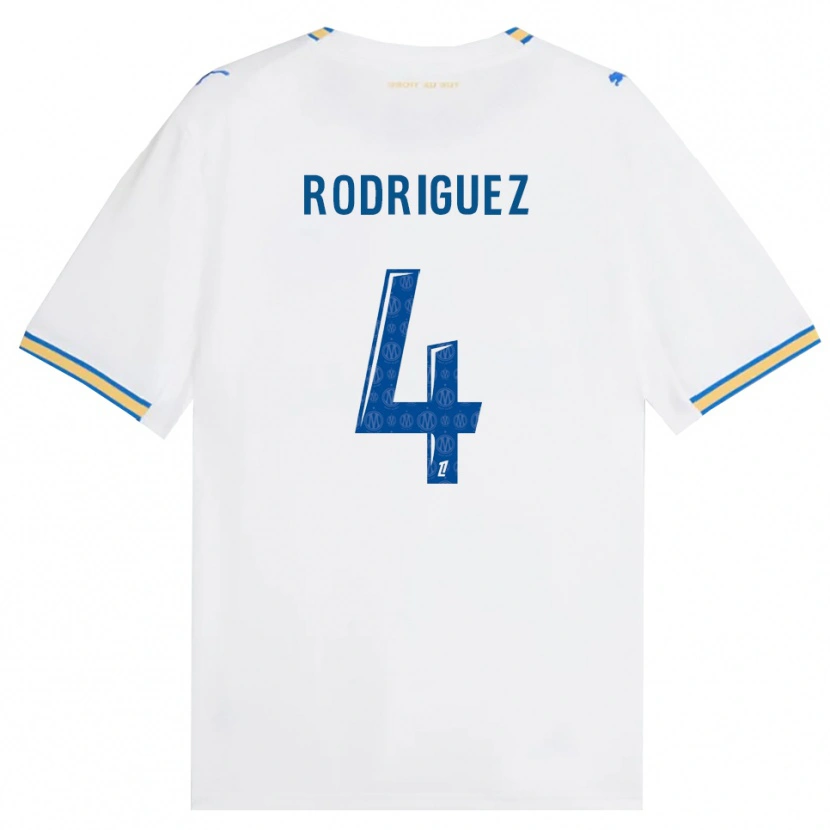 Danxen Mujer Camiseta Ruben Rodriguez #4 Azul Lanzador Blanco 1ª Equipación 2026/27 La Camisa México