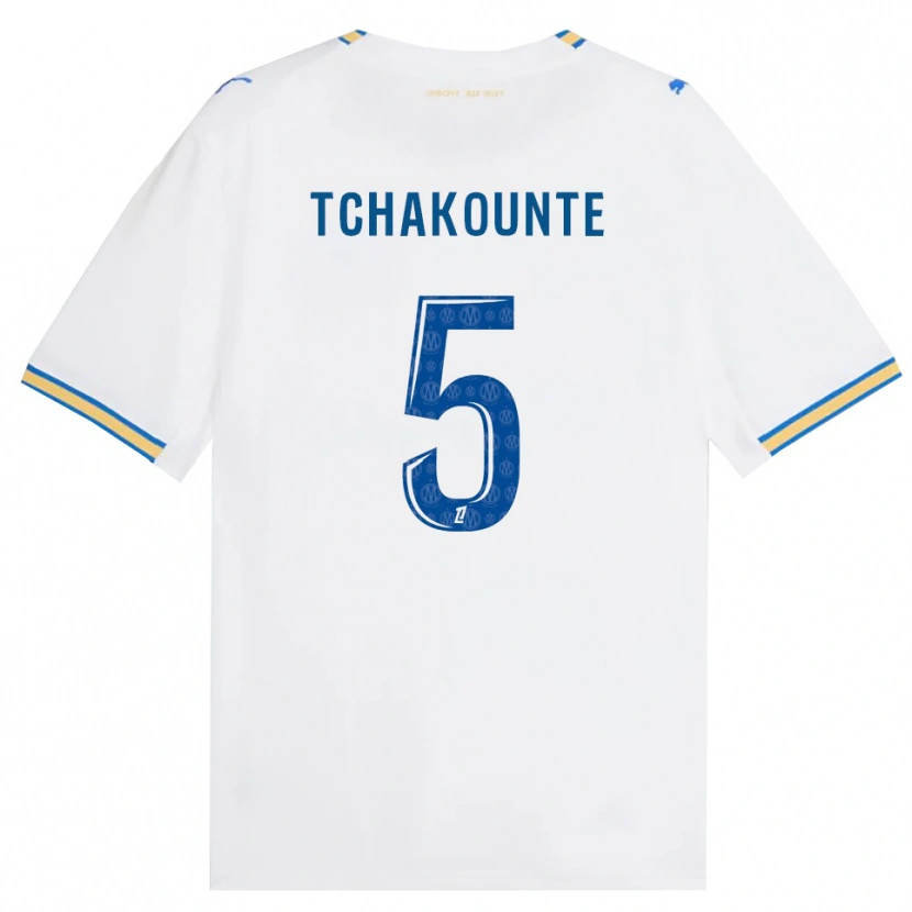 Danxen Mujer Camiseta Annaëlle Tchakounté #5 Azul Lanzador Blanco 1ª Equipación 2026/27 La Camisa México