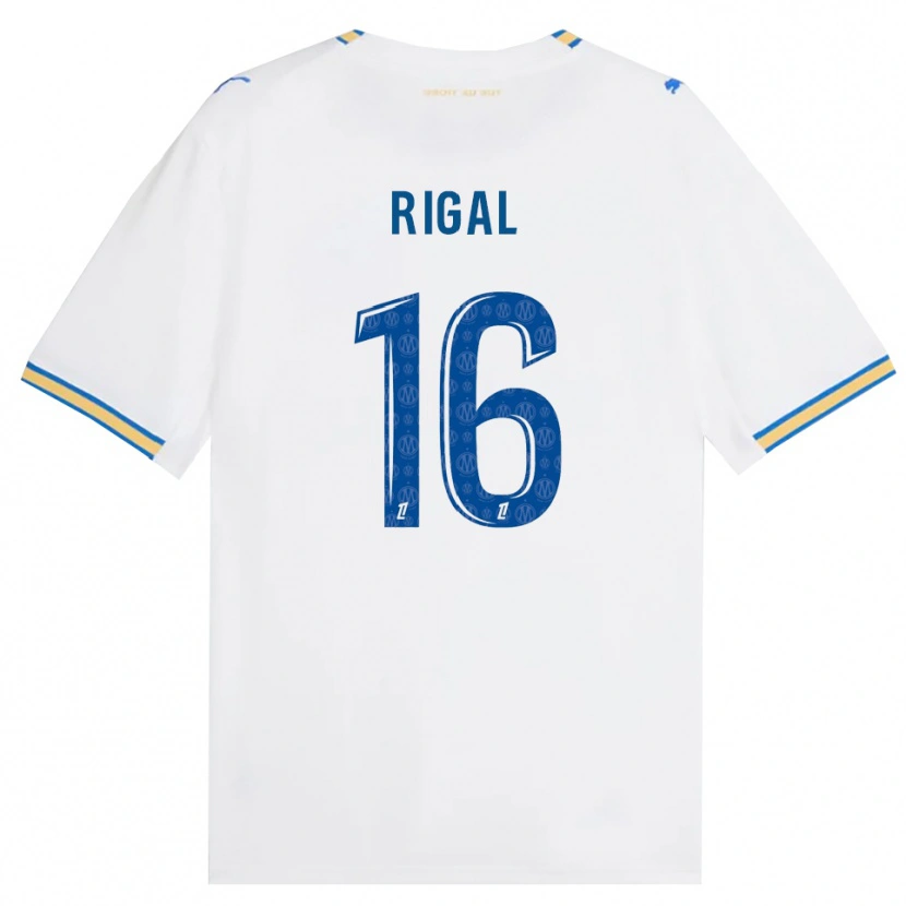 Danxen Mujer Camiseta Pablo Rigal #16 Azul Lanzador Blanco 1ª Equipación 2026/27 La Camisa México