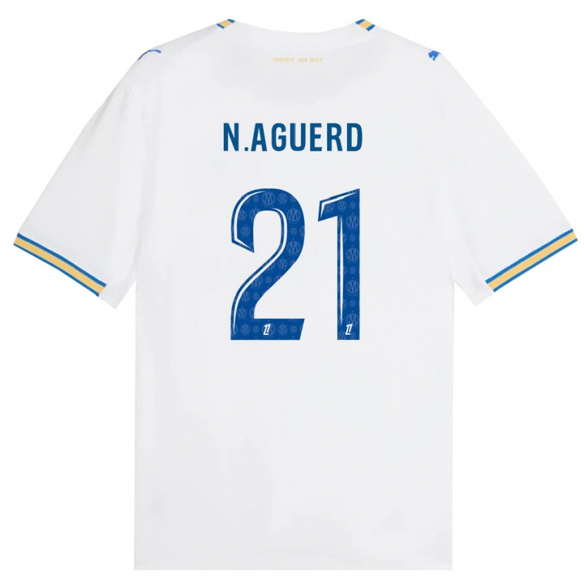 Danxen Mujer Camiseta Nayef Aguerd #21 Azul Lanzador Blanco 1ª Equipación 2026/27 La Camisa México