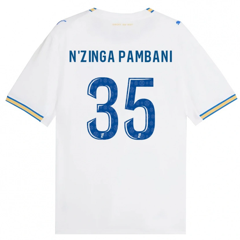 Danxen Mujer Camiseta Pladi N'zinga Pambani #35 Azul Lanzador Blanco 1ª Equipación 2026/27 La Camisa México