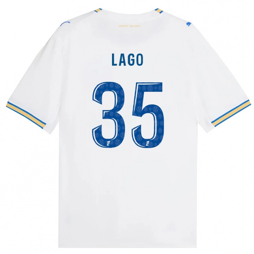 Danxen Mujer Camiseta Ange Lago #35 Azul Lanzador Blanco 1ª Equipación 2026/27 La Camisa México