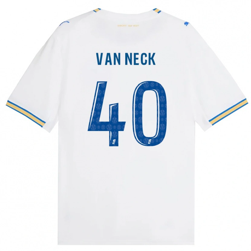 Danxen Mujer Camiseta Jelle Van Neck #40 Azul Lanzador Blanco 1ª Equipación 2026/27 La Camisa México
