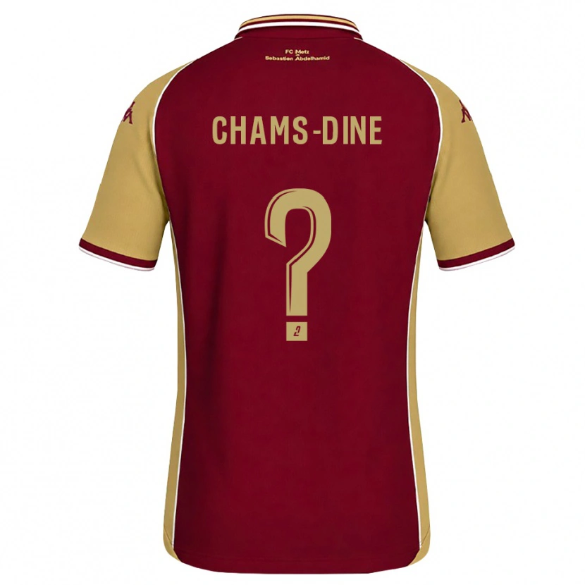 Danxen Mujer Camiseta Adam Chams-Dine #0 Dorado Rojo Oscuro 1ª Equipación 2026/27 La Camisa México