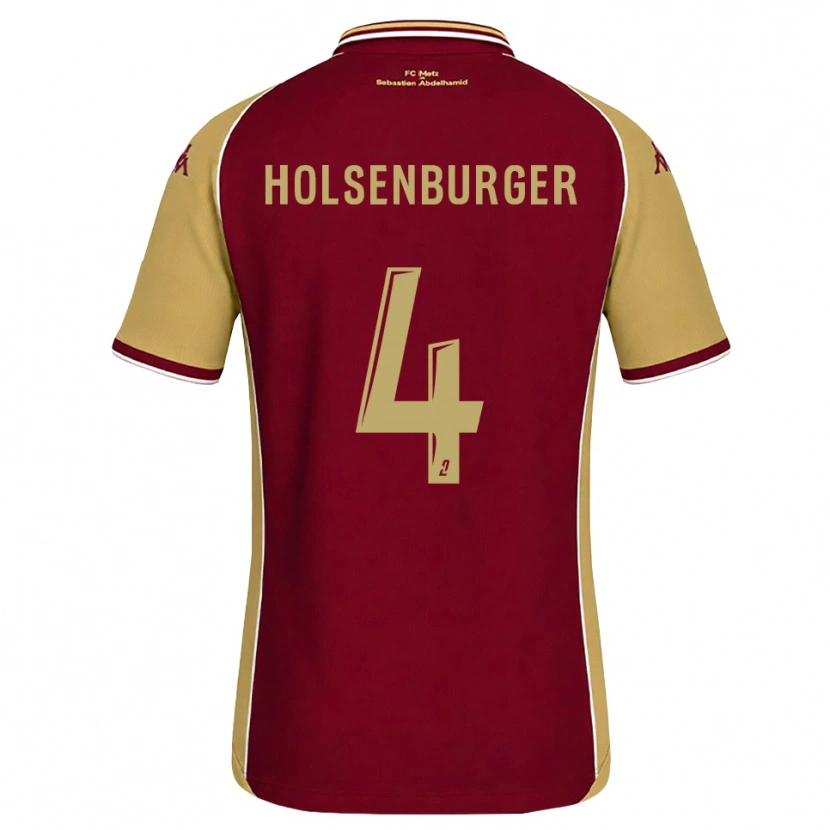Danxen Mujer Camiseta Ruben Holsenburger #4 Dorado Rojo Oscuro 1ª Equipación 2026/27 La Camisa México