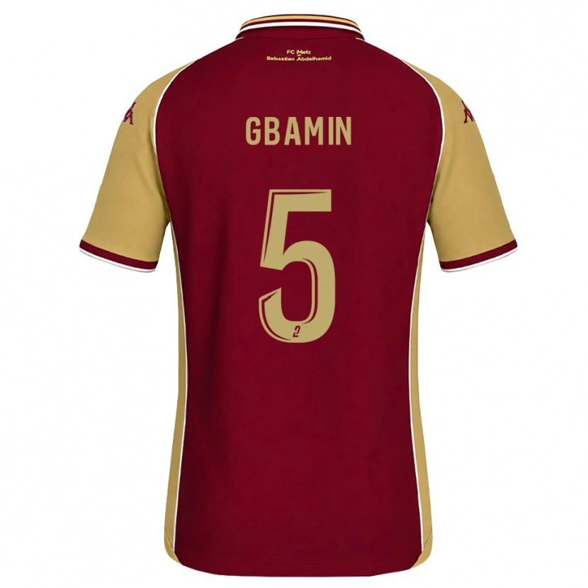 Danxen Mujer Camiseta Jean-Philippe Gbamin #5 Dorado Rojo Oscuro 1ª Equipación 2026/27 La Camisa México