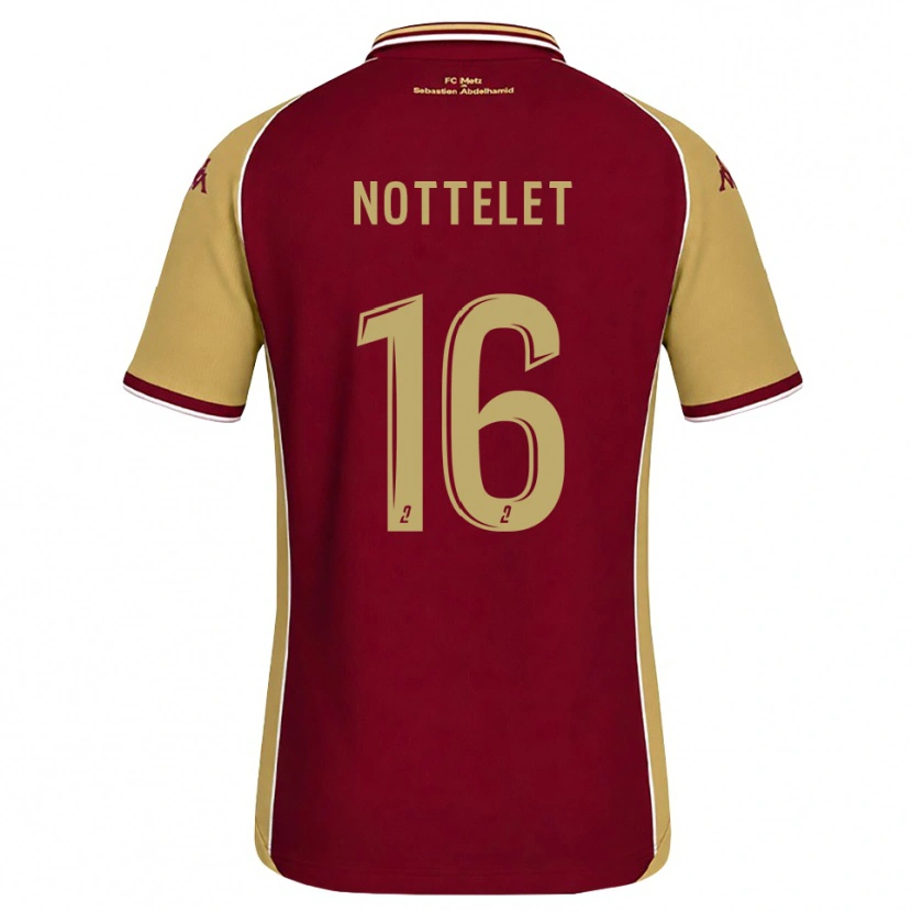 Danxen Mujer Camiseta Gillian Nottelet #16 Dorado Rojo Oscuro 1ª Equipación 2026/27 La Camisa México