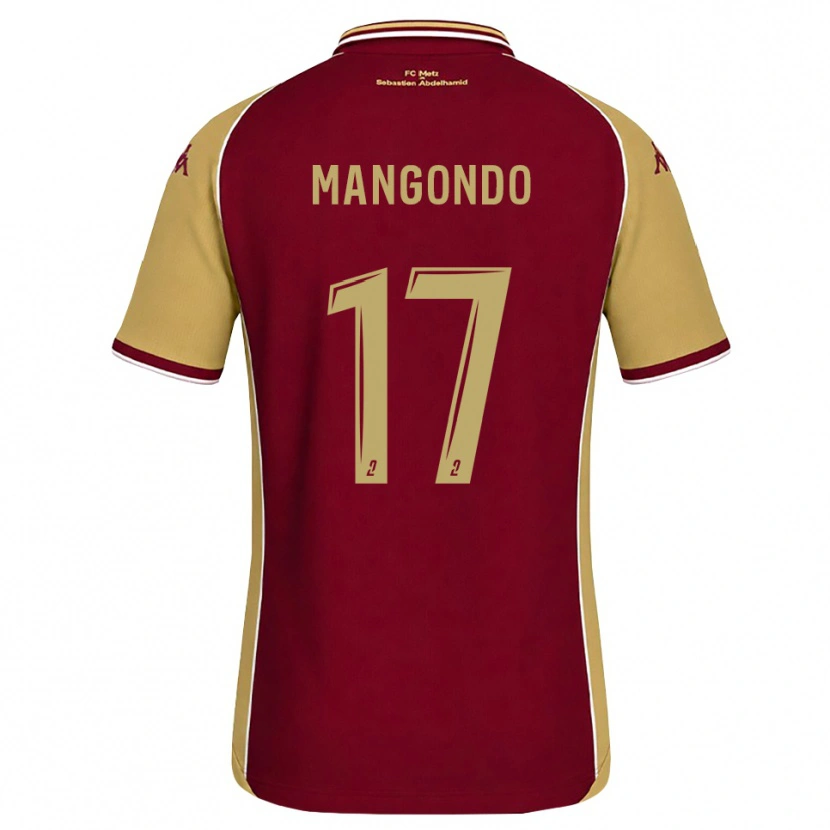 Danxen Mujer Camiseta Joseph Mangondo #17 Dorado Rojo Oscuro 1ª Equipación 2026/27 La Camisa México