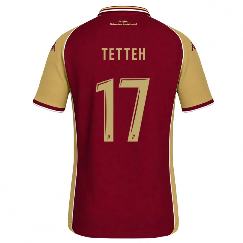 Danxen Mujer Camiseta Benjamin Tetteh #17 Dorado Rojo Oscuro 1ª Equipación 2026/27 La Camisa México