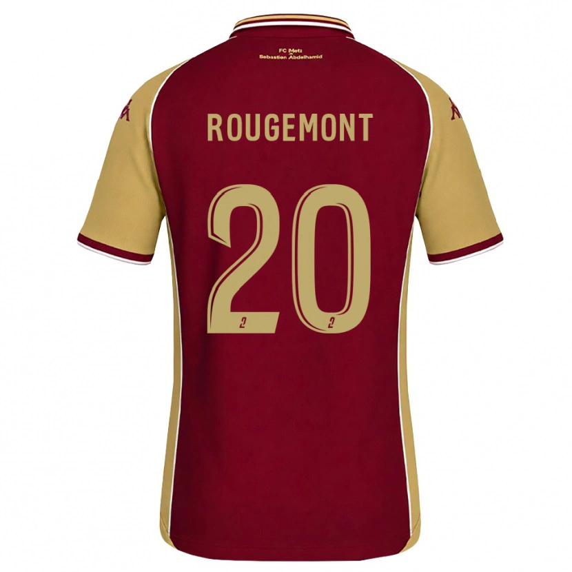 Danxen Mujer Camiseta Justine Rougemont #20 Dorado Rojo Oscuro 1ª Equipación 2026/27 La Camisa México