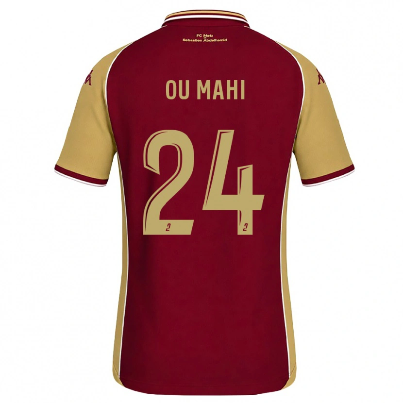 Danxen Mujer Camiseta Inès Ou Mahi #24 Dorado Rojo Oscuro 1ª Equipación 2026/27 La Camisa México