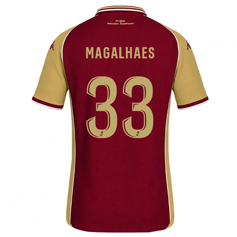 Danxen Mujer Camiseta Manon Magalhaes #33 Dorado Rojo Oscuro 1ª Equipación 2026/27 La Camisa México