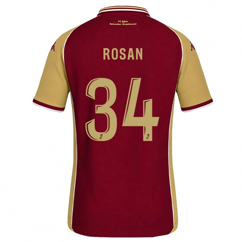 Danxen Mujer Camiseta Kaylia Rosan #34 Dorado Rojo Oscuro 1ª Equipación 2026/27 La Camisa México