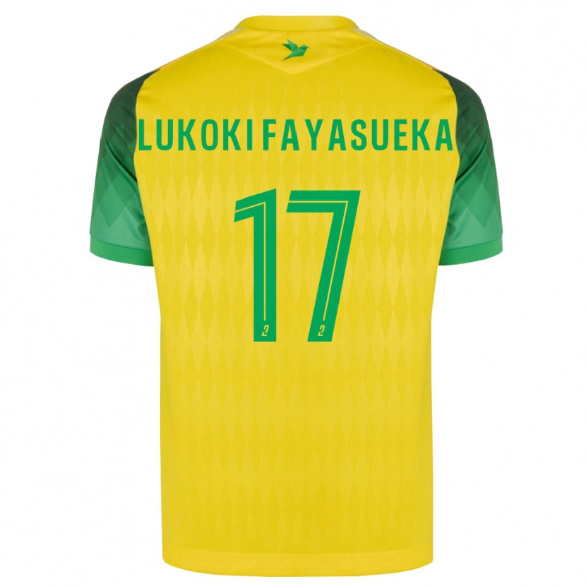 Danxen Mujer Camiseta Kévin Lukoki Fayasueka #17 Amarillo Verde Rojo 1ª Equipación 2026/27 La Camisa México