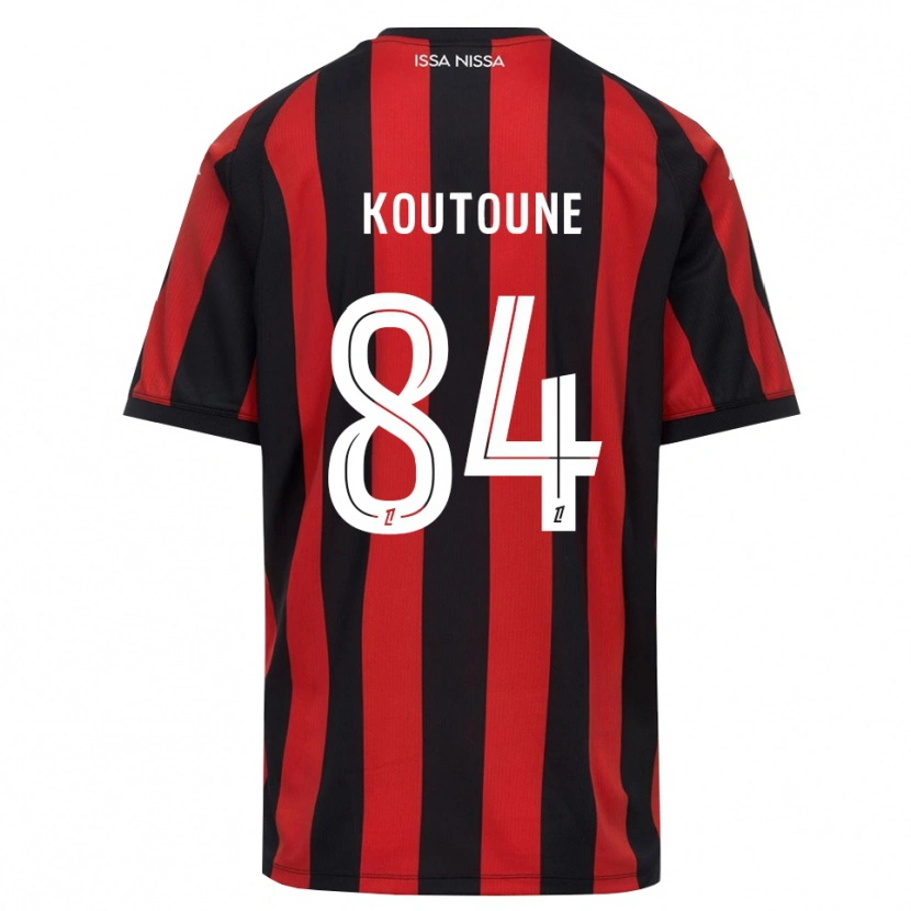 Danxen Mujer Camiseta Hamza Koutoune #84 Rojo Negro Blanco 1ª Equipación 2026/27 La Camisa México