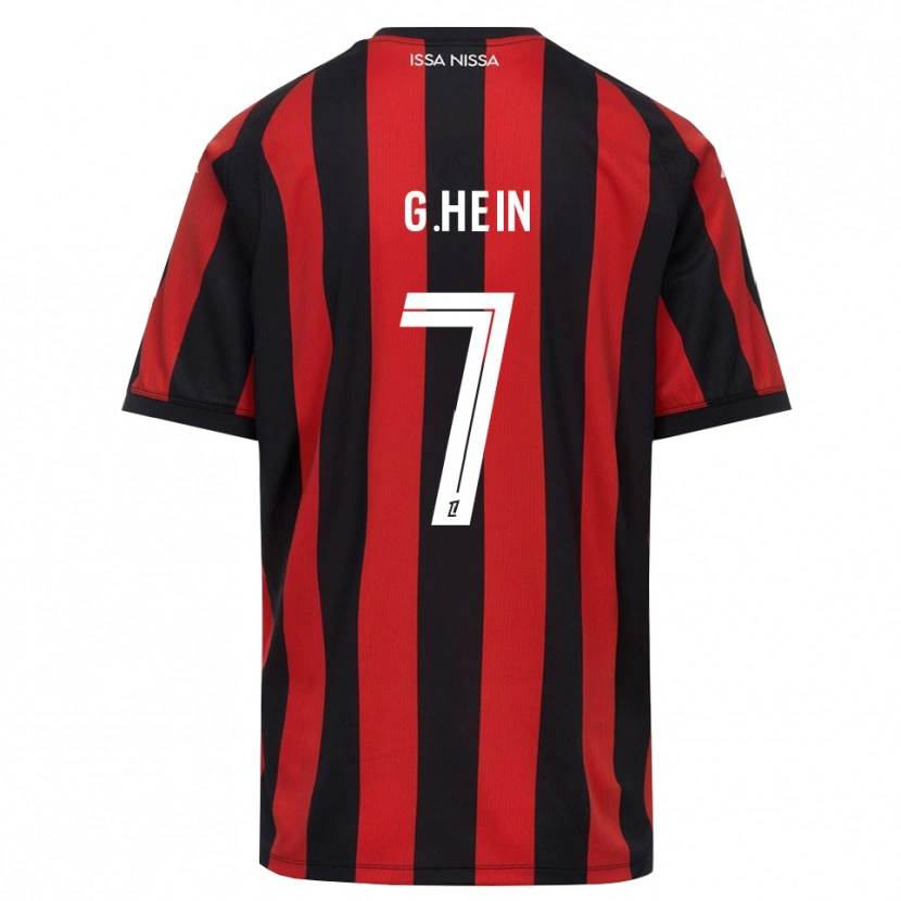 Danxen Mujer Camiseta Gauthier Hein #7 Rojo Negro Blanco 1ª Equipación 2026/27 La Camisa México