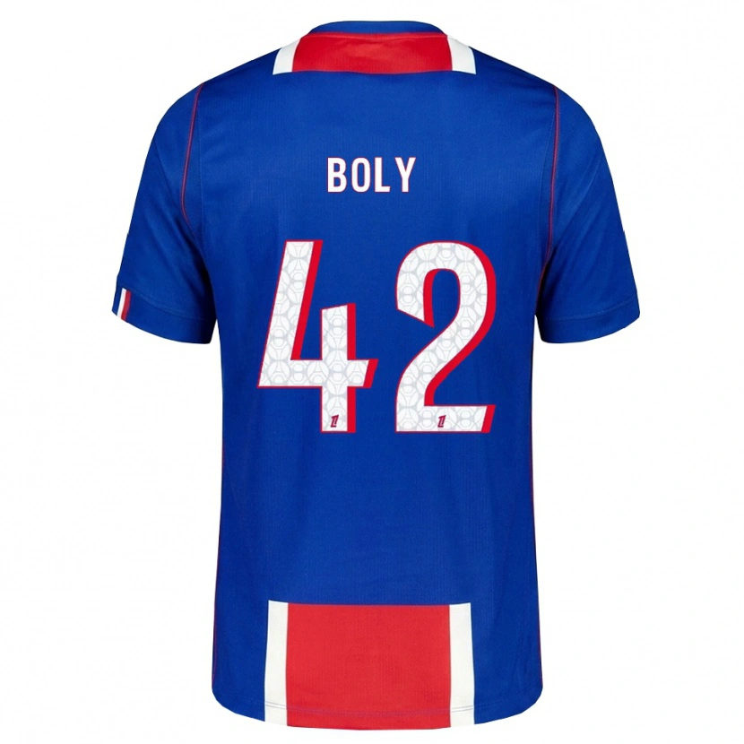 Danxen Mujer Camiseta David Boly #42 Rojo Blanco Azul 1ª Equipación 2026/27 La Camisa México
