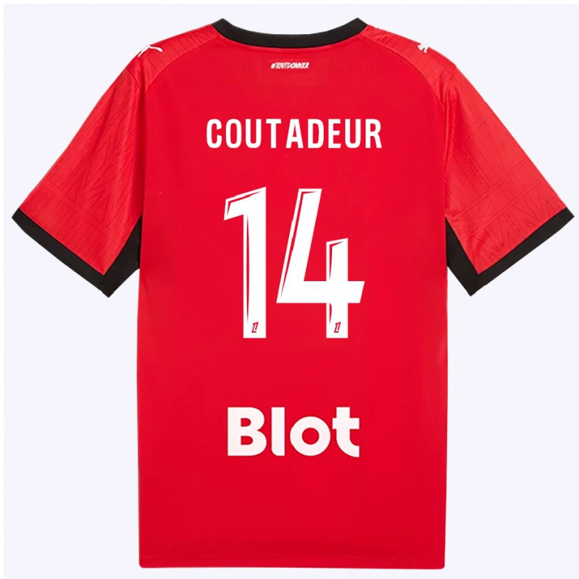 Danxen Mujer Camiseta Diego Coutadeur #14 Rojo Negro Blanco 1ª Equipación 2026/27 La Camisa México