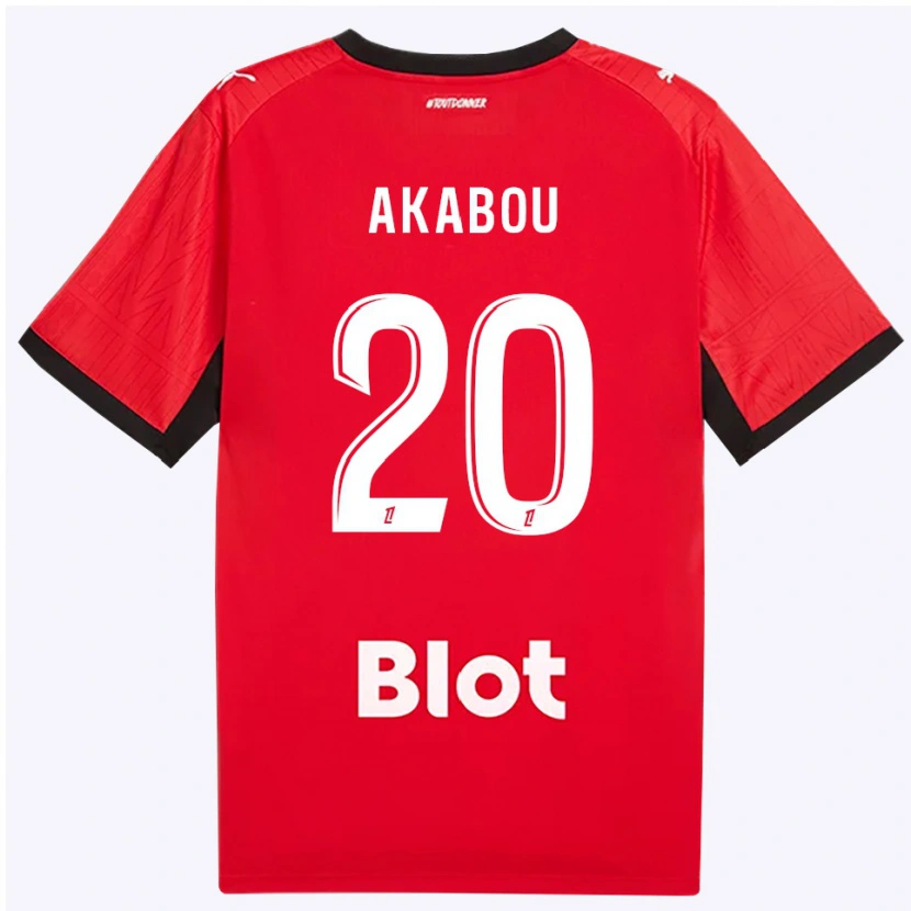 Danxen Mujer Camiseta Ayoub Akabou #20 Rojo Negro Blanco 1ª Equipación 2026/27 La Camisa México