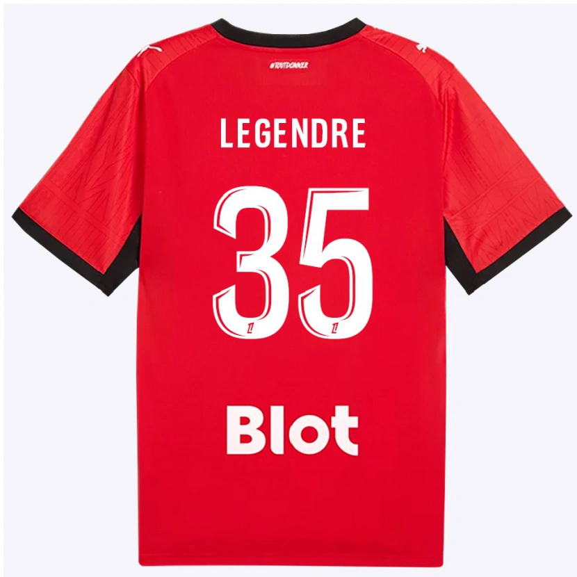 Danxen Mujer Camiseta Elías Legendre Quiñónez #35 Rojo Negro Blanco 1ª Equipación 2026/27 La Camisa México