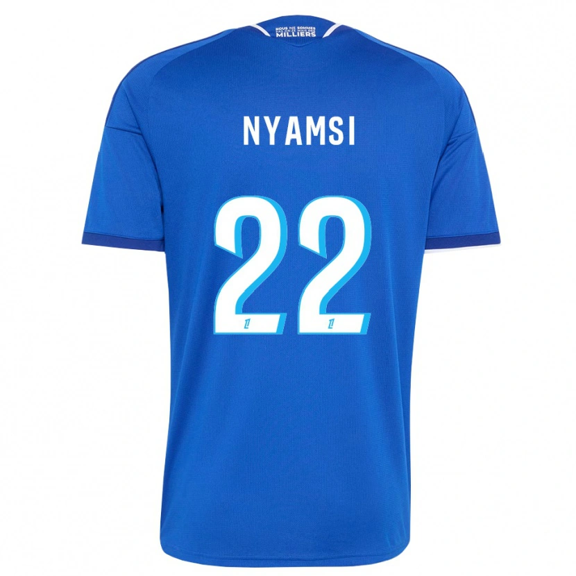 Danxen Mujer Camiseta Gerzino Nyamsi #22 Azul Real Blanco 1ª Equipación 2026/27 La Camisa México
