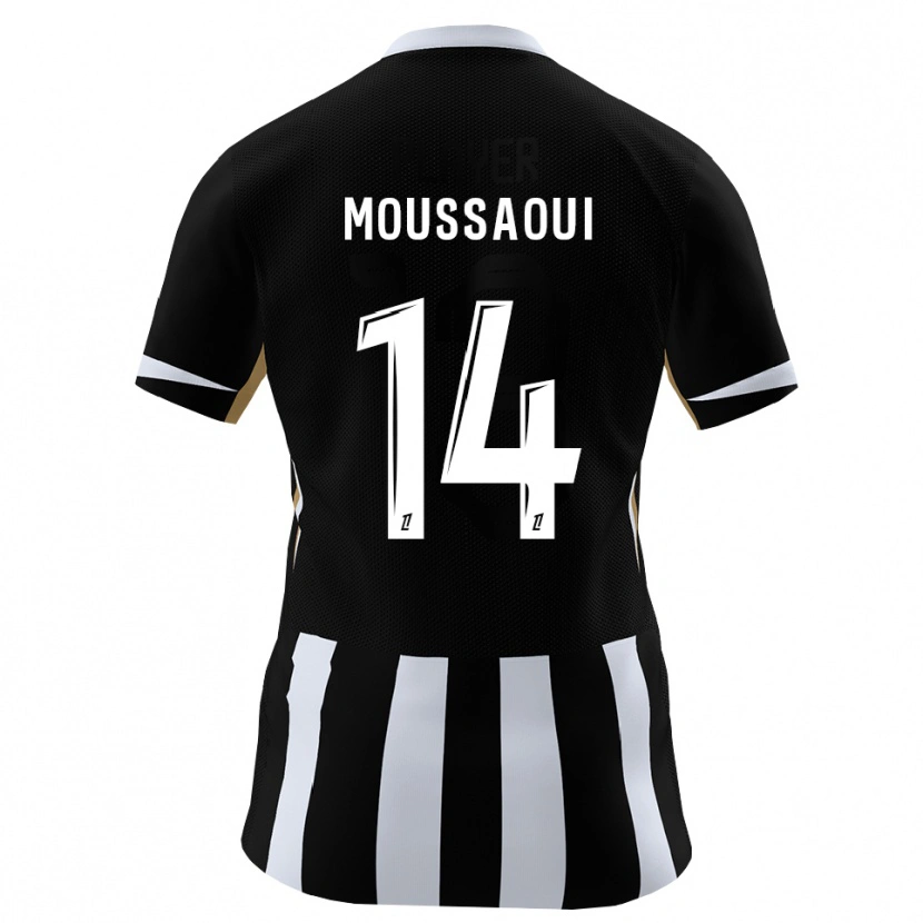 Danxen Mujer Camiseta Amine Moussaoui #14 Negro Azul 1ª Equipación 2026/27 La Camisa México