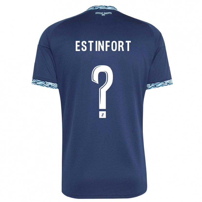 Danxen Mujer Camiseta Adam Estinfort #0 Azul Acero Blanco 1ª Equipación 2026/27 La Camisa México