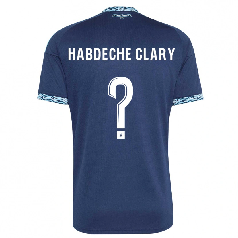 Danxen Mujer Camiseta Yanis Habdeche Clary #0 Azul Acero Blanco 1ª Equipación 2026/27 La Camisa México