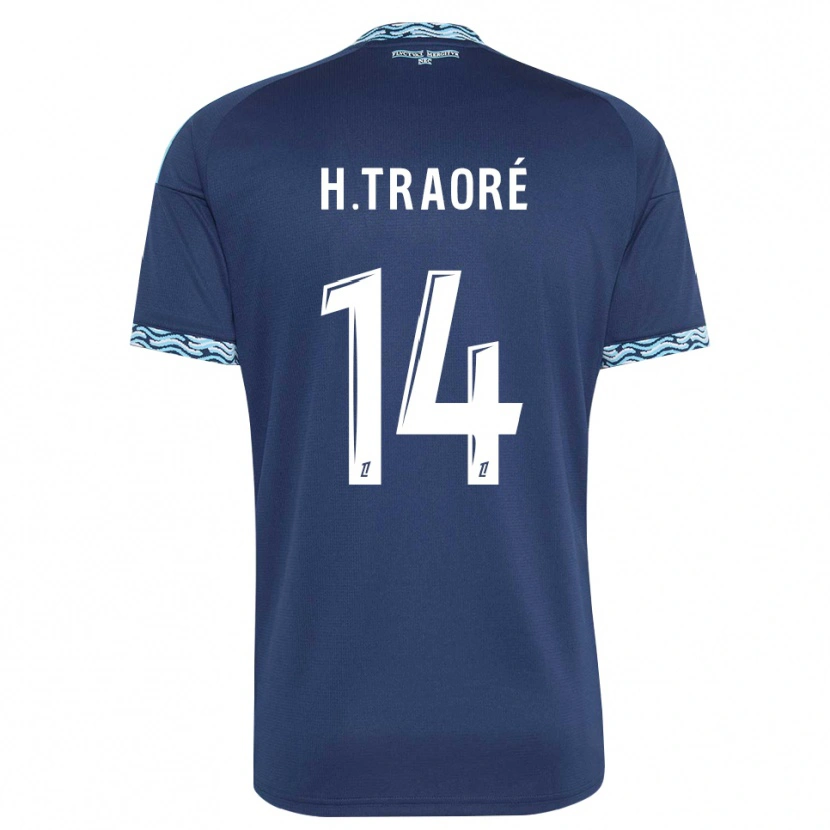 Danxen Mujer Camiseta Hamari Traoré #14 Azul Acero Blanco 1ª Equipación 2026/27 La Camisa México