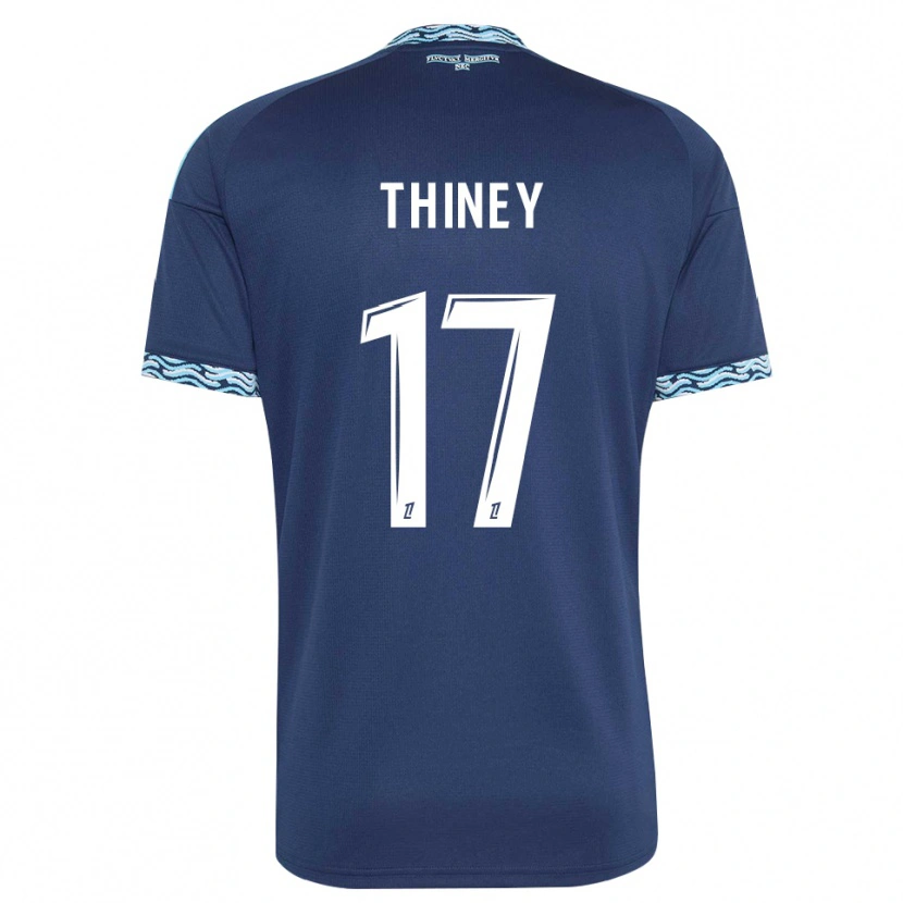Danxen Mujer Camiseta Gaëtane Thiney #17 Azul Acero Blanco 1ª Equipación 2026/27 La Camisa México