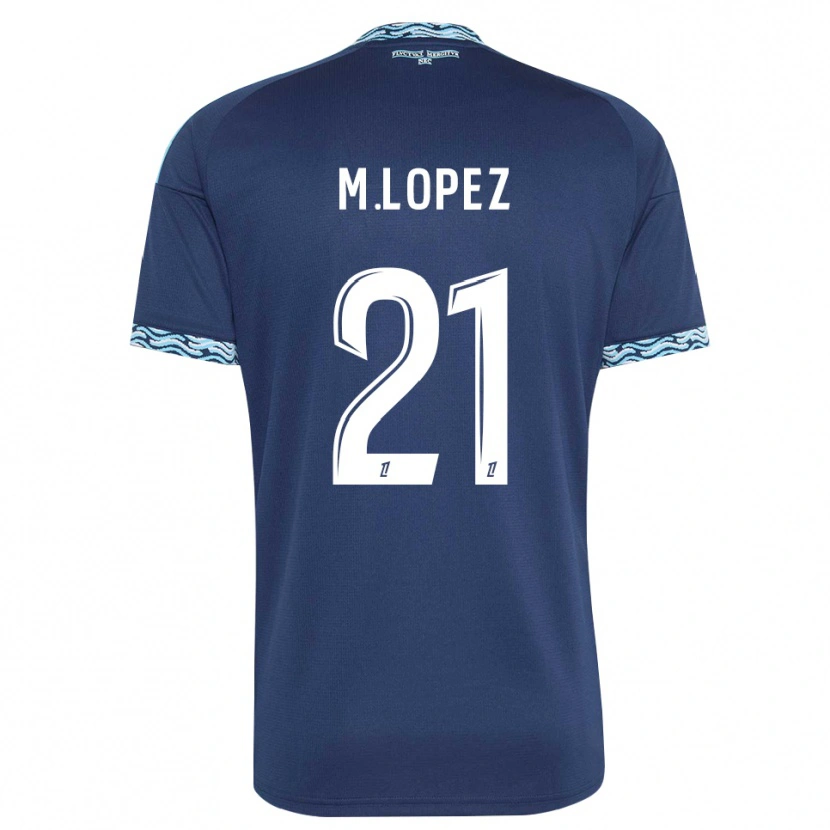 Danxen Mujer Camiseta Maxime Lopez #21 Azul Acero Blanco 1ª Equipación 2026/27 La Camisa México