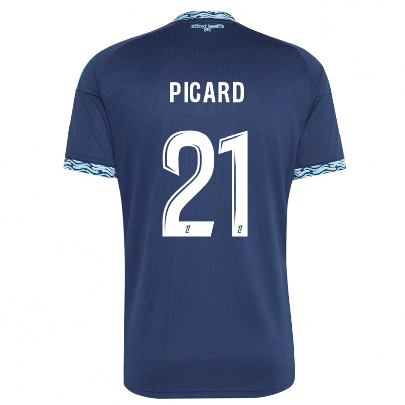Danxen Mujer Camiseta Océane Picard #21 Azul Acero Blanco 1ª Equipación 2026/27 La Camisa México